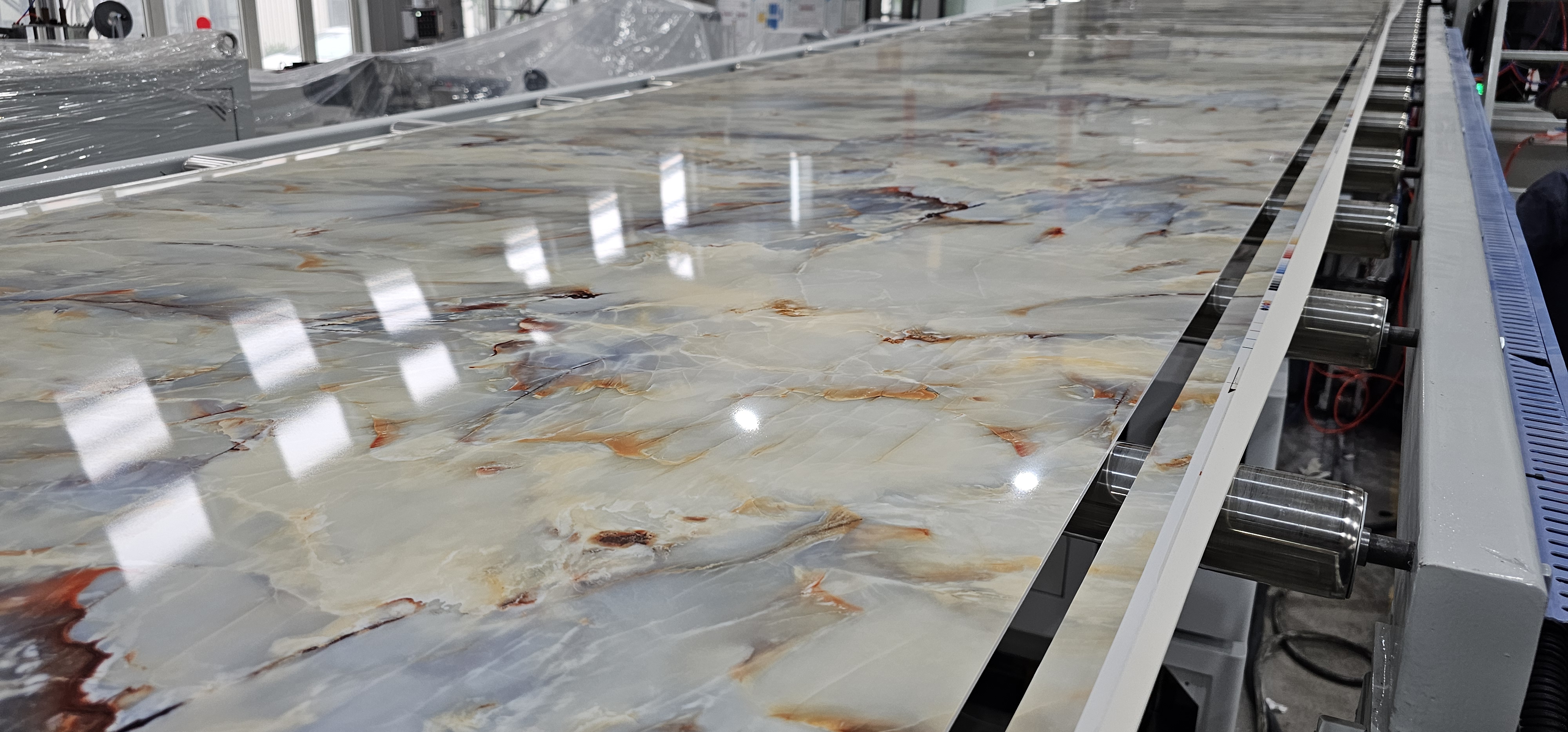 Anda mesin lembaran marmer buatan PVC