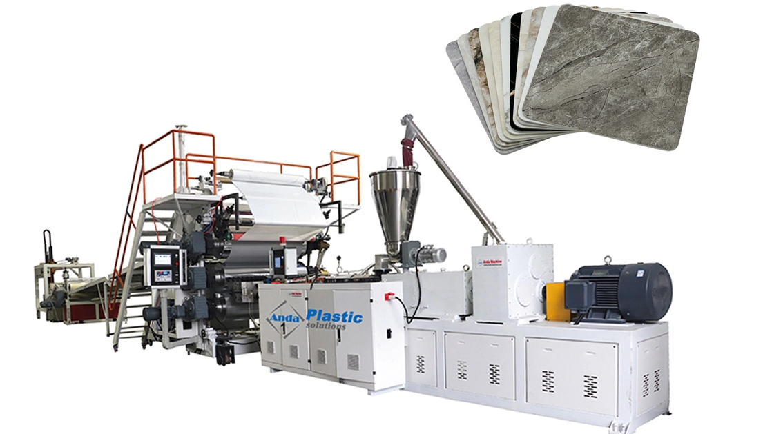 Cara memproduksi lembar marmer PVC